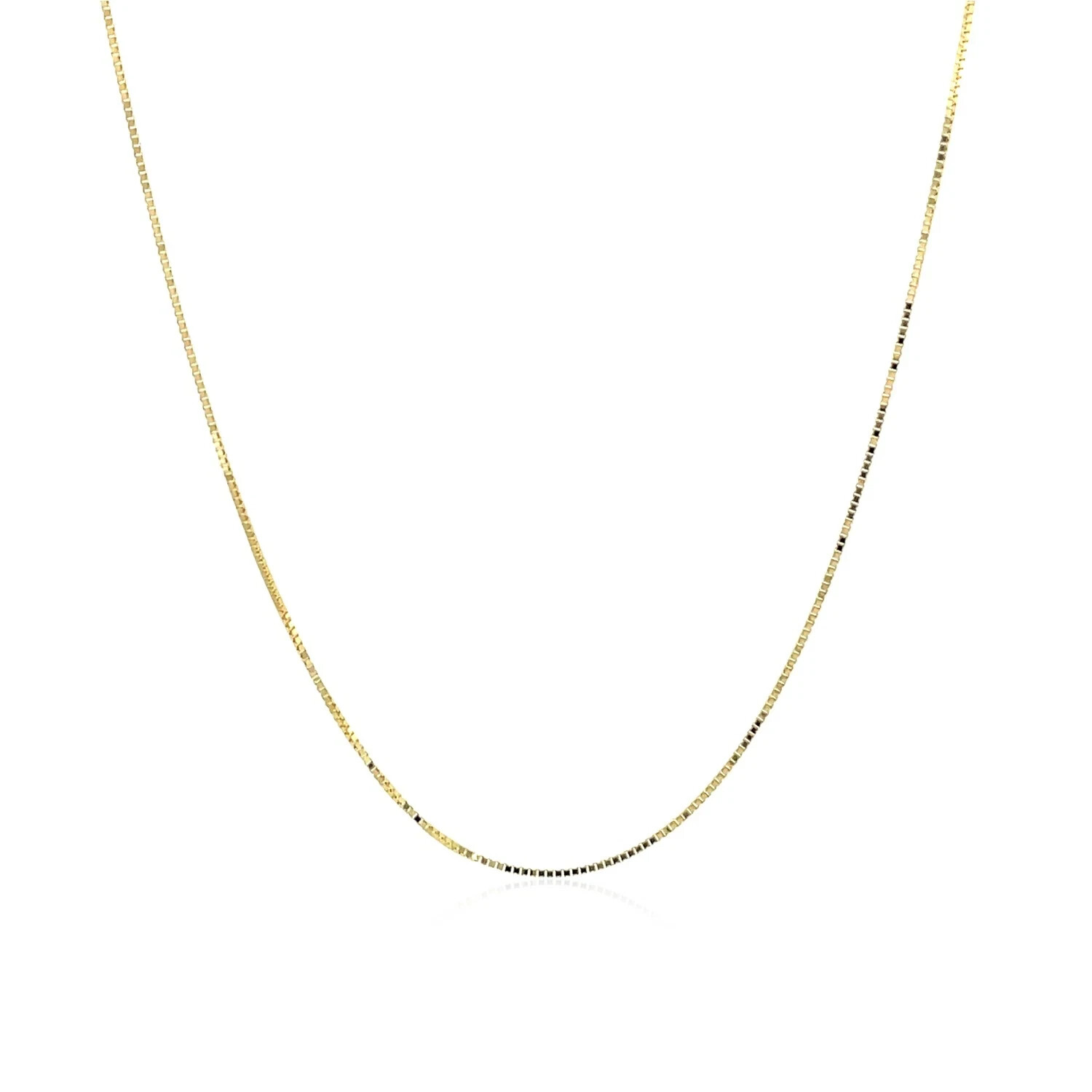 10k Yellow Gold Classic Box Chain 0.45mm 18 inches