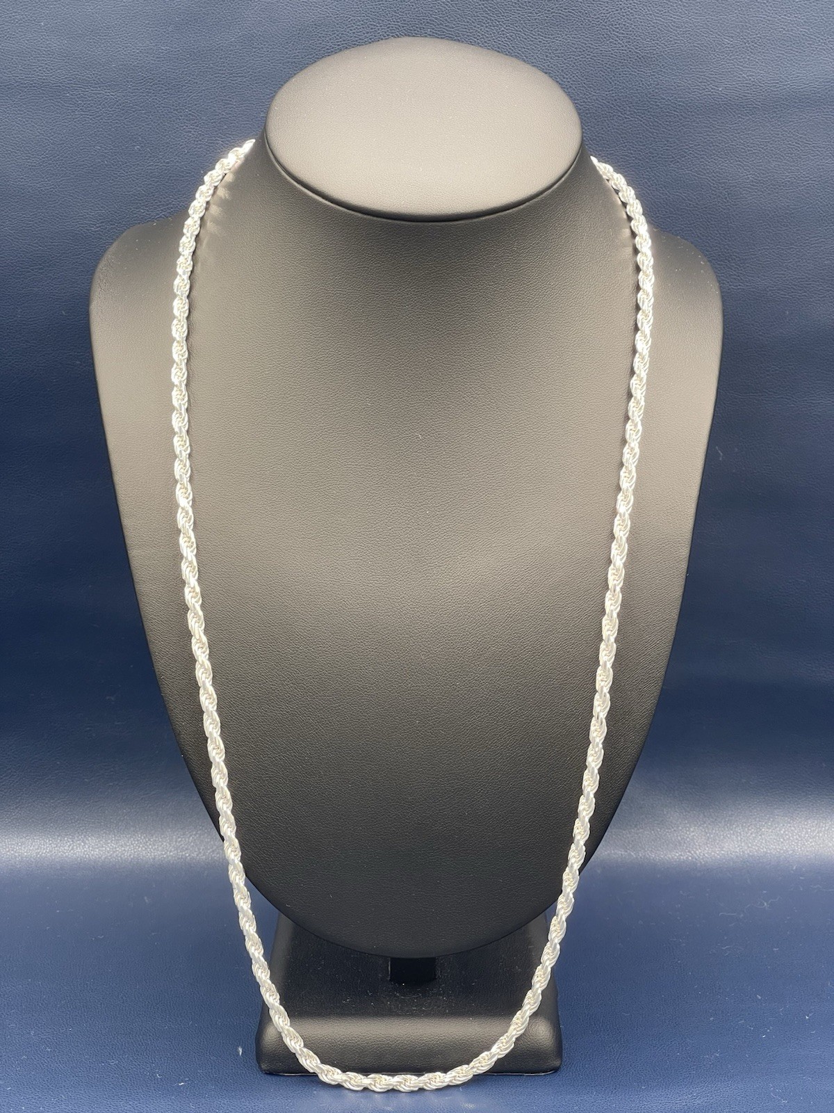 925 Sterling Silver Italian 28 inch Rope Chain 4 MM Lobster Clasp *41.2 GRAMS