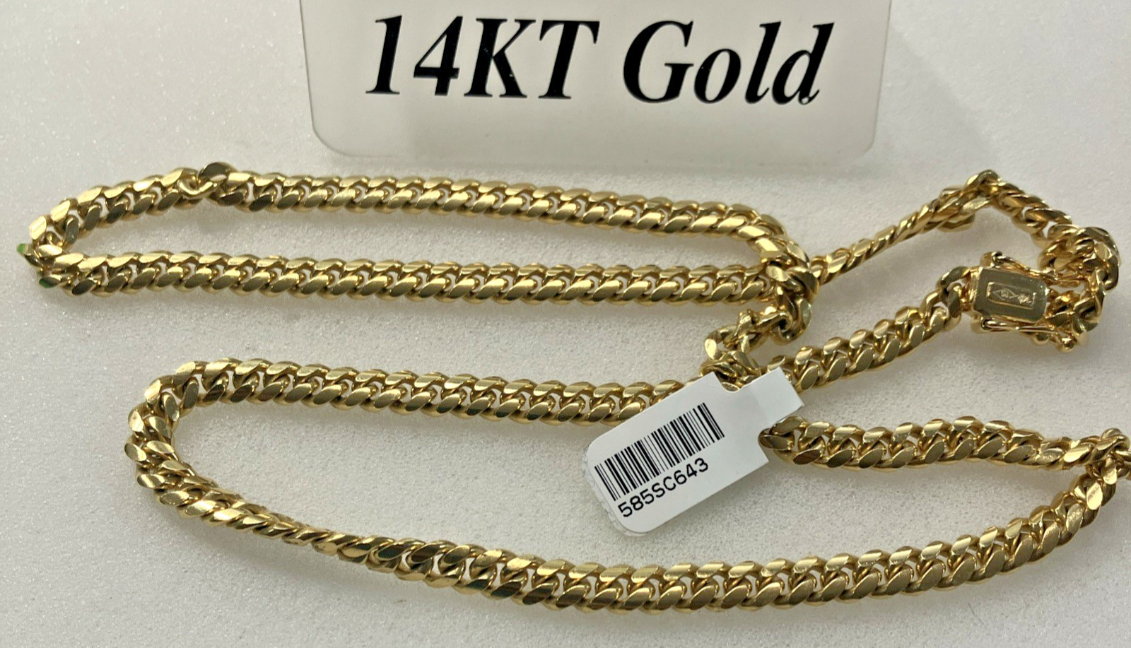 14kt Real Gold Solid Cuban Chain 64.25grams 5.85mm 24.25” M Brand New w/Tag 14K