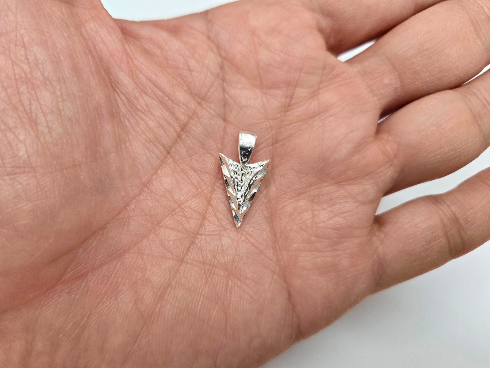 925 Sterling Silver Arrowhead Pendant Excellent Quality 5/8 (16mm) Inch Tall