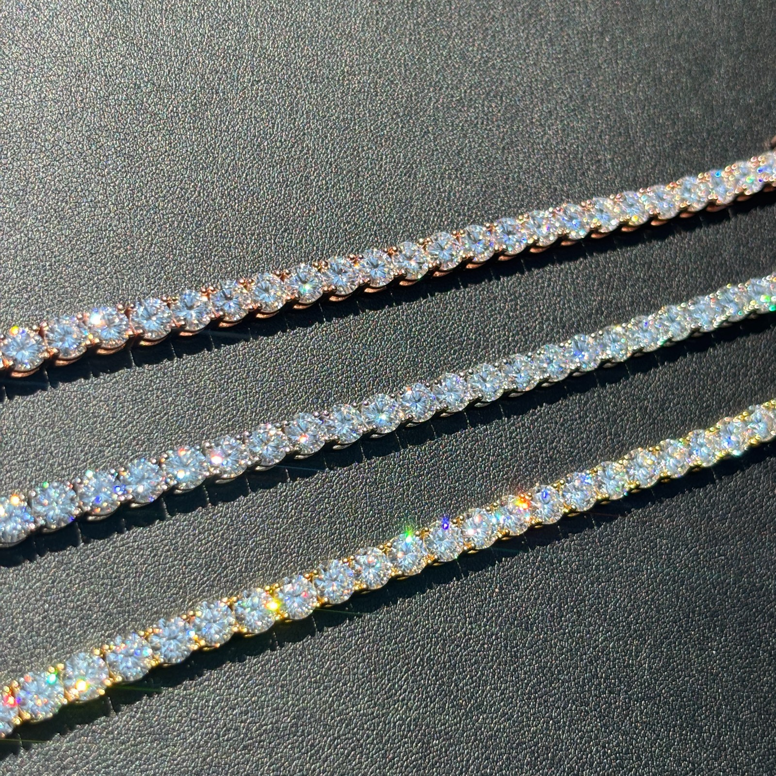 5mm Tennis Bracelet – Moissanite Or CZ – 925 Silver or 14k Gold/Rose Vermeil