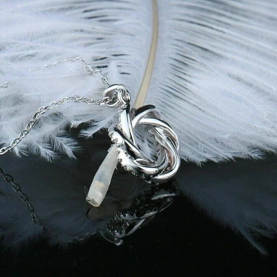 Moissanite Floral Pendant Necklace 2.00CT Round Cut 14K White Gold Plated