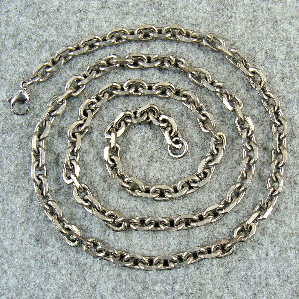 Titanium O Shaped Chain Anti-allergy Necklace, Width – 7mm, Length – 25.59″ Gift