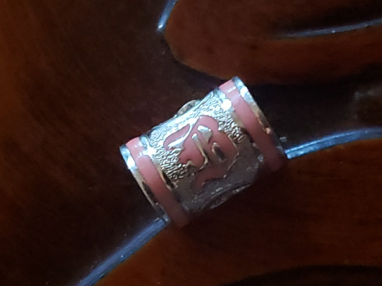 Hawaiian Baby Silver Initial Pendant Enamel 8mm X 6mm Slide Blue Or Pink Letter