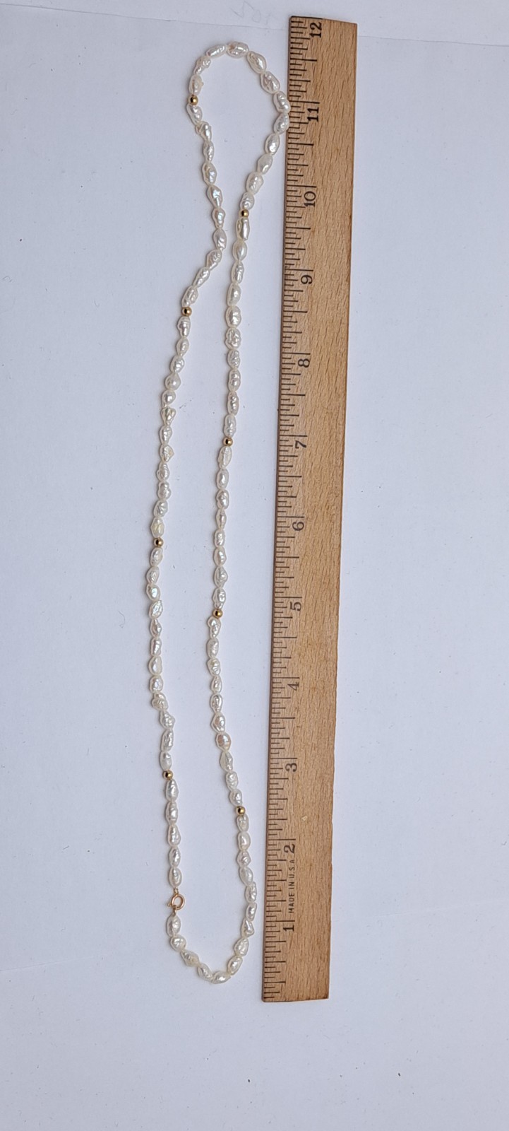 New Necklace Freshwater Pearl 14kt Gold 24 Inches
