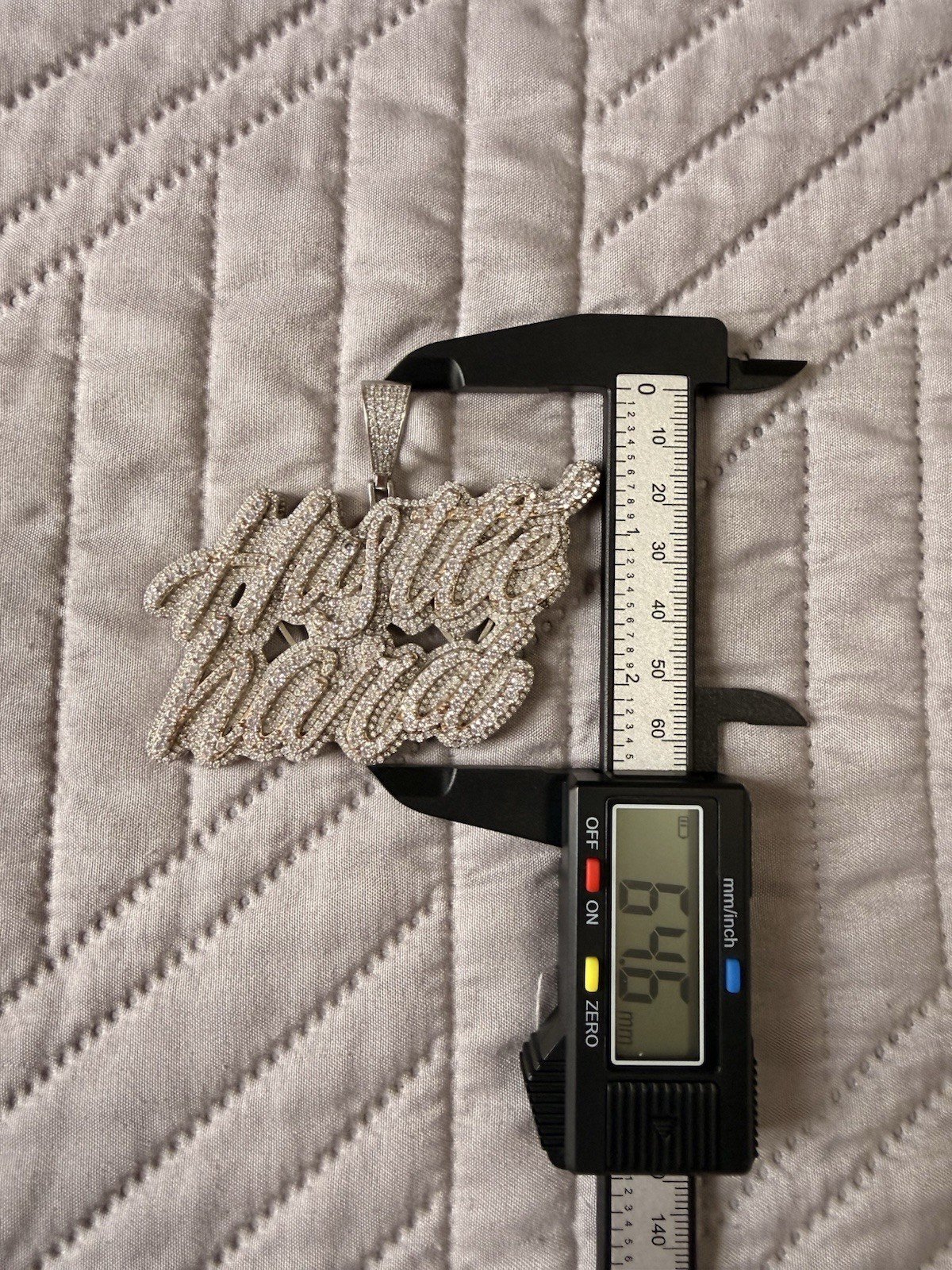 925 Sterling Silver Custom Name Pendant Iced Out CZ Hip Hop Large Charm