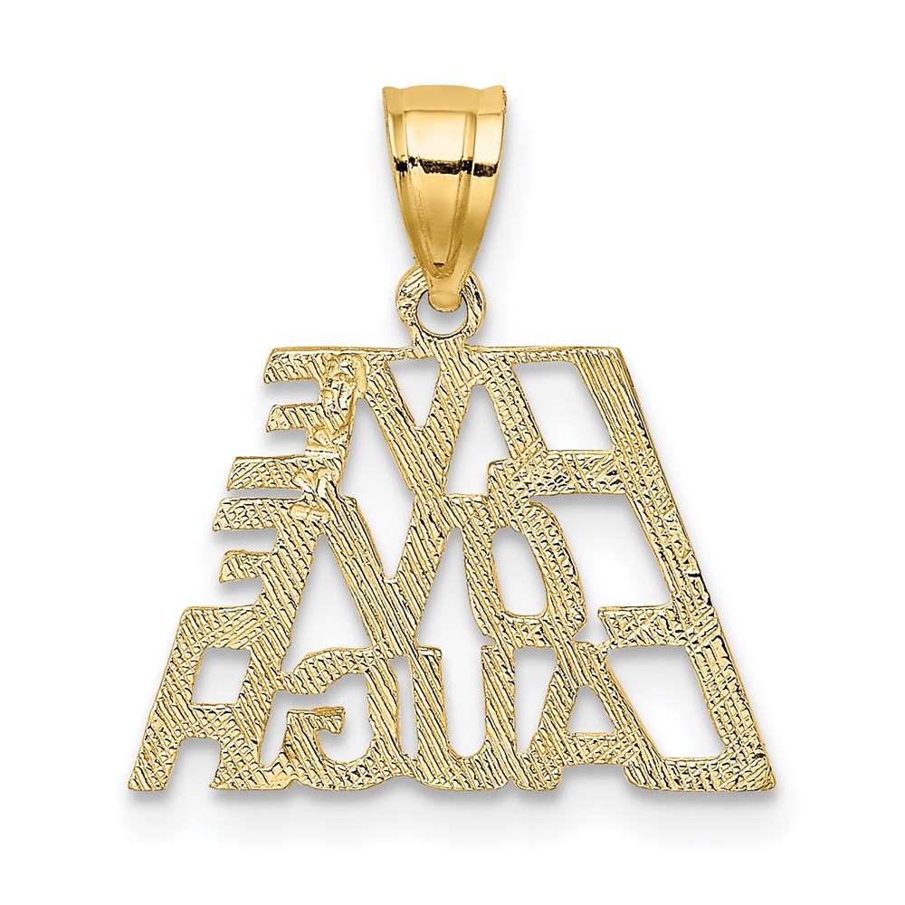 14k Yellow Gold LIVE LAUGH LOVE Charm Pendant 0.75gm L-0.44 in,W-0.64 in