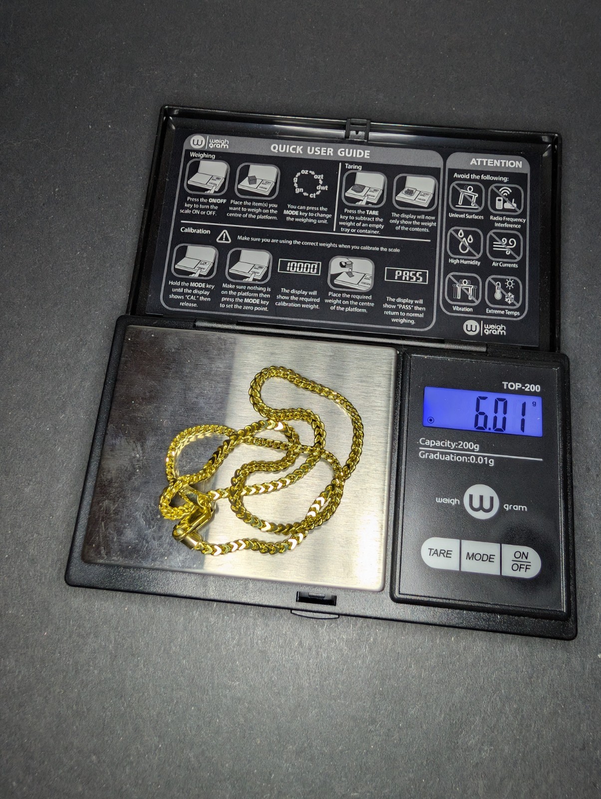 Gold over Solid 925 Sterling Silver 16in 2.5mm Franco Necklace
