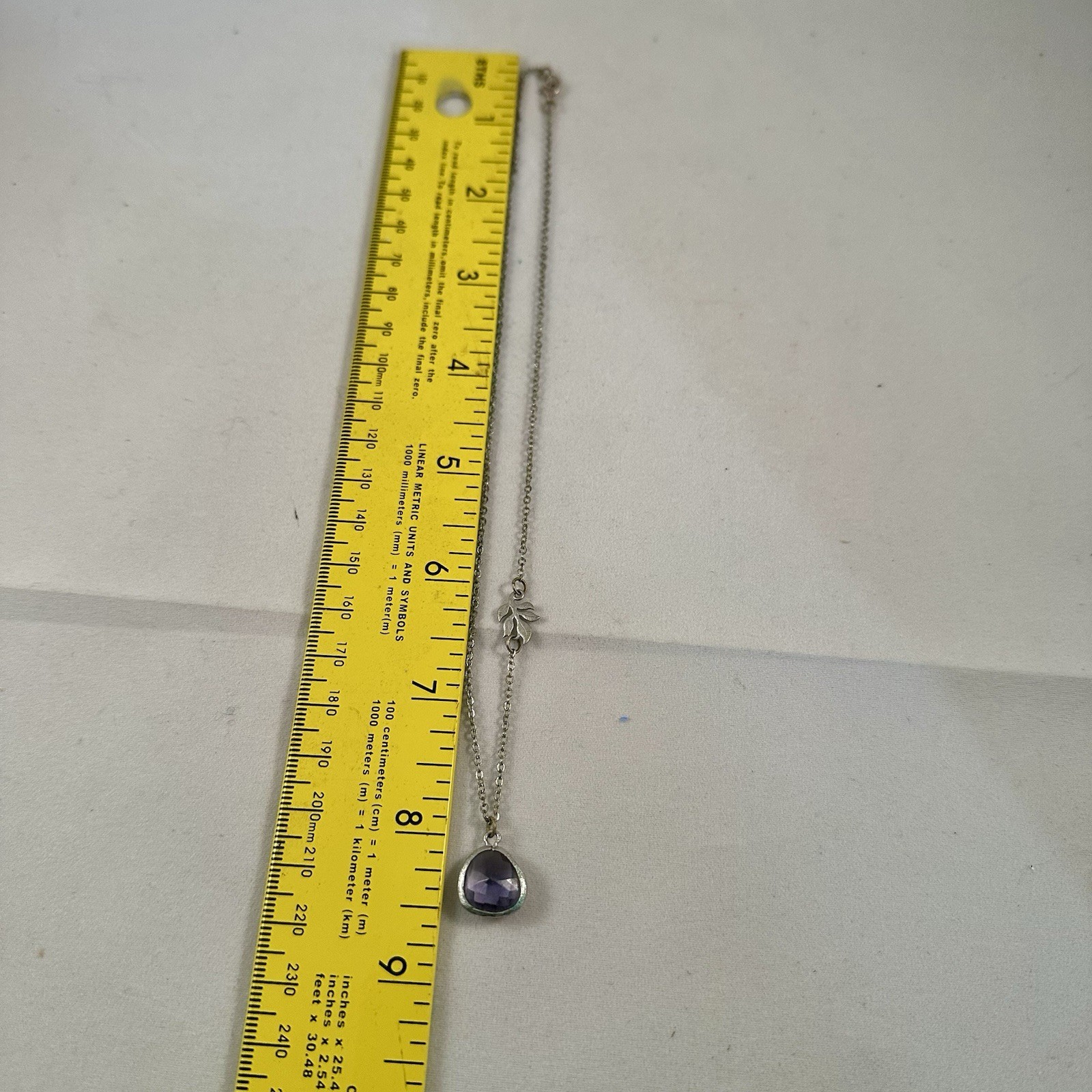 AMETHYST PENDANT NECKLACE With 925 Sterling Silver Chain 8 inches