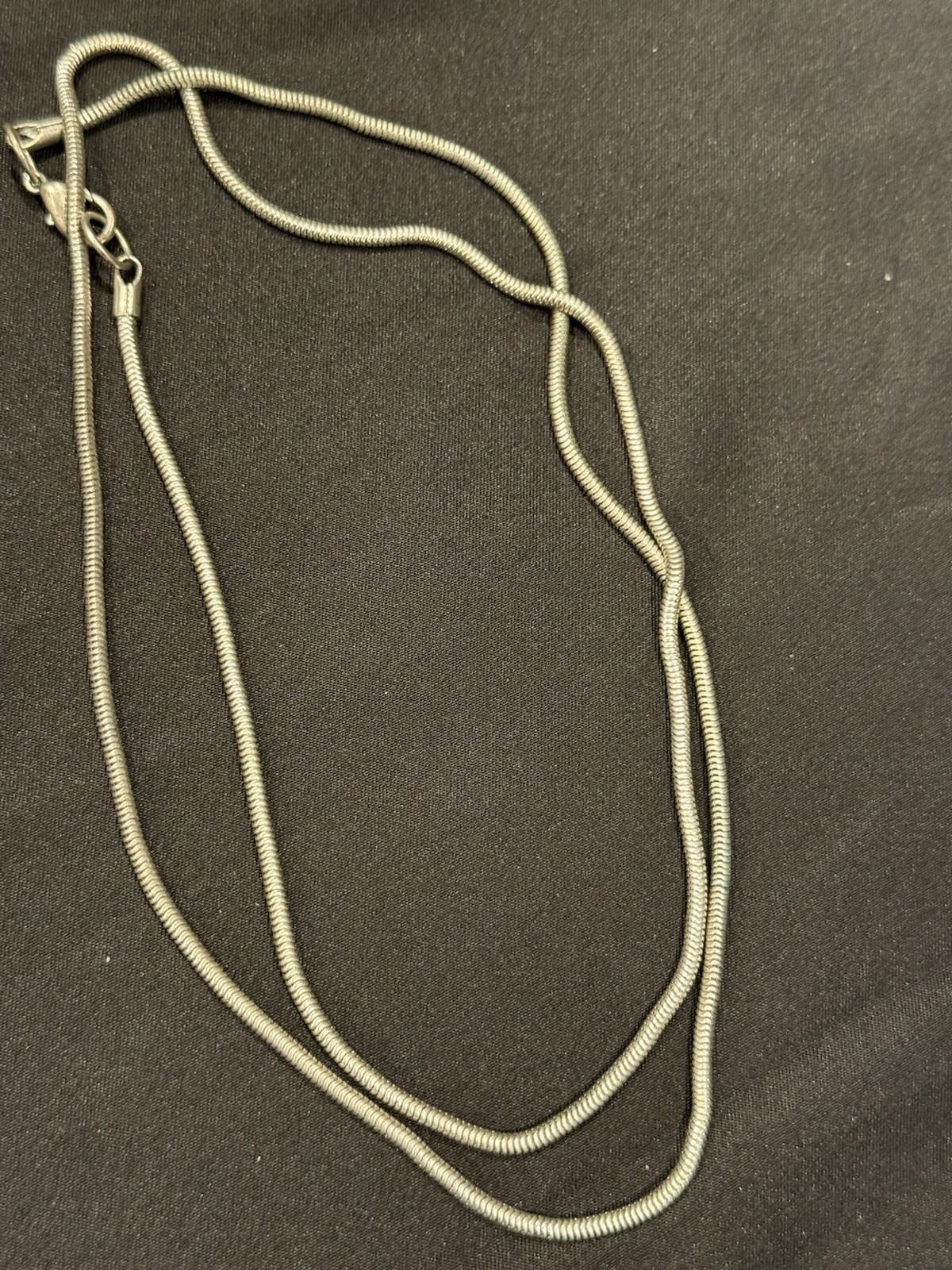Sterling Silver Snake Chain Necklace Long Layered Look Lobster Clasp 16-18”