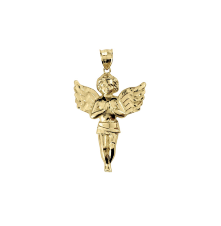 10K Solid Gold Angel Cupid Love Pendant, 10k Solid Gold Angel – G16