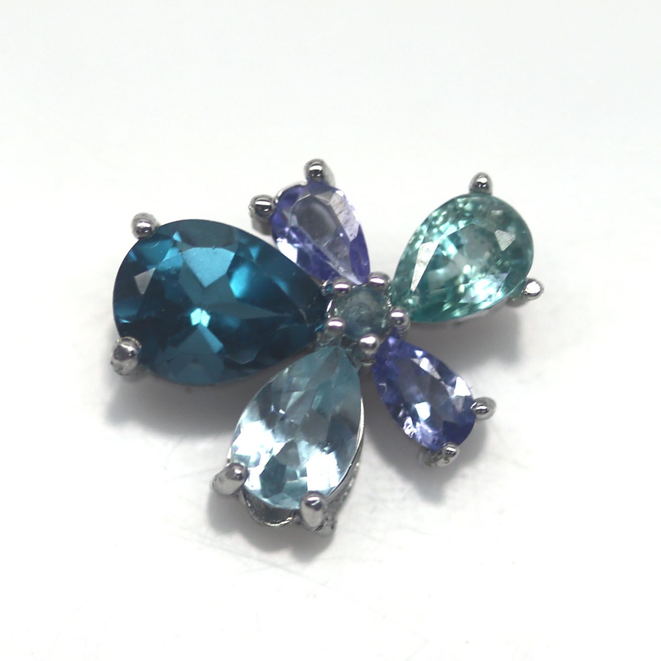 Thai Handmade London Blue Topaz Zircon Tanzanite Sapphire Pendant