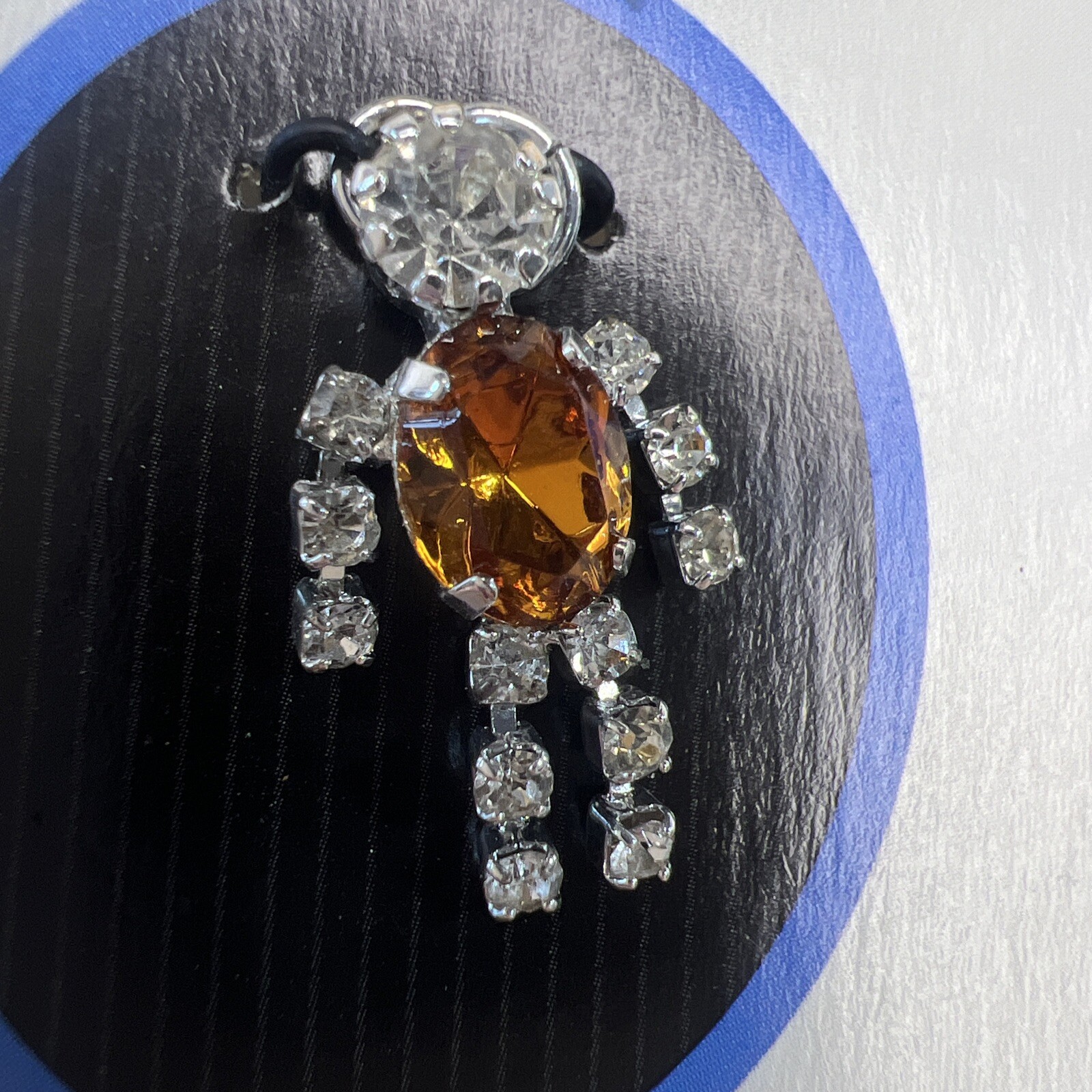 FAMILY TIES Sterling Silver Finish Charm Birth Crystal Golden Topaz November Boy