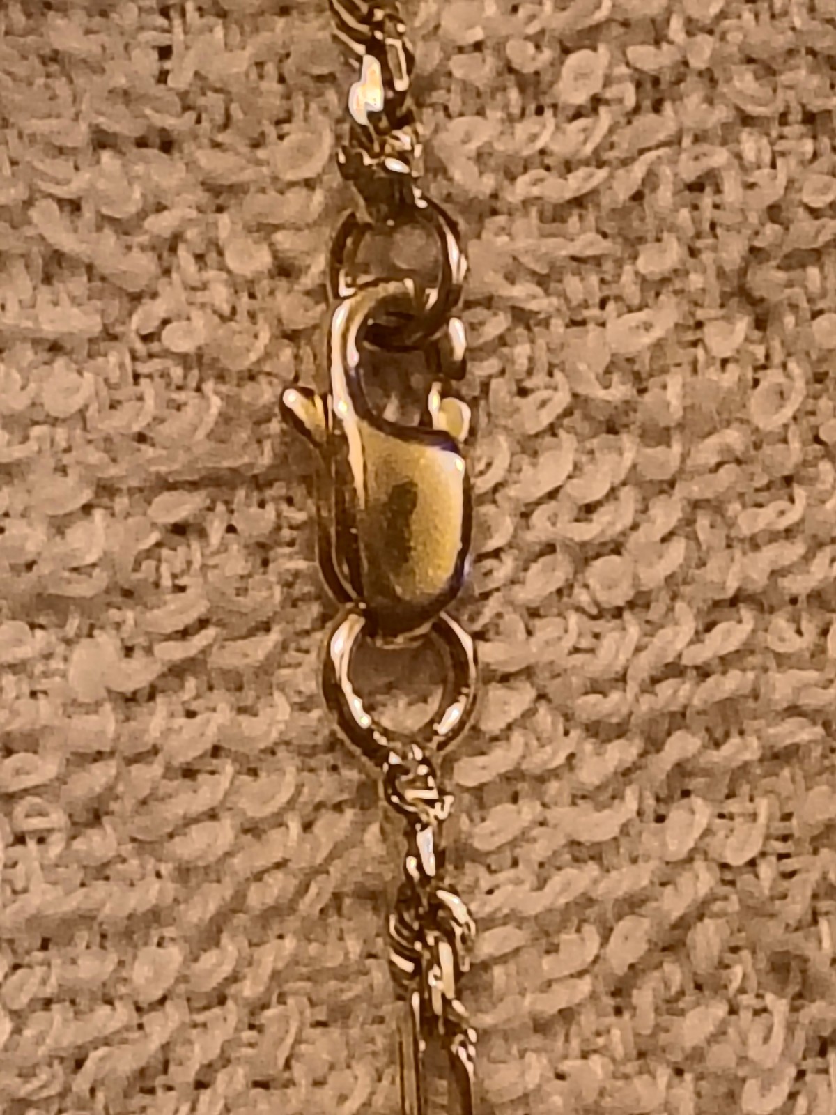 14k Yellow Gold COMBO Jesus Cross Anchor Mariners Pendant & 14k bar link chain