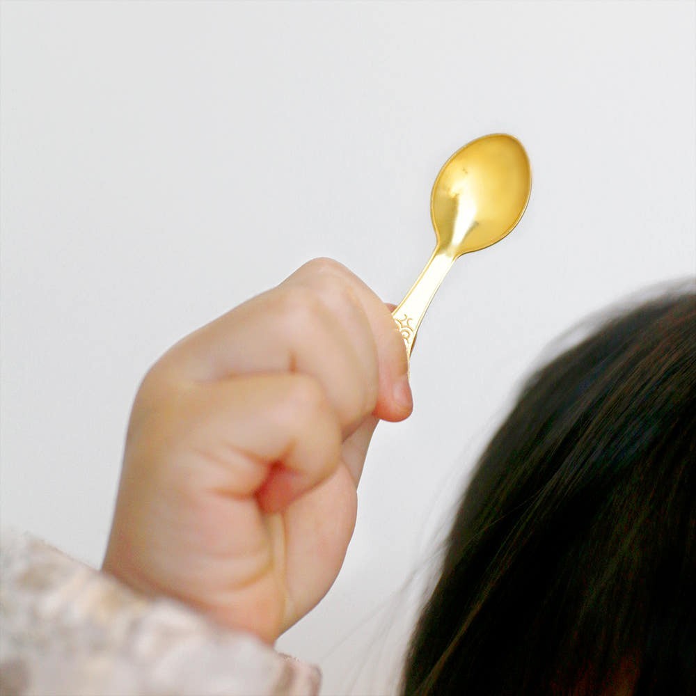 24K Gold Baby Spoon 3.75g | 99.99% Gold 1 don | Korean Doljanchi First Birthday
