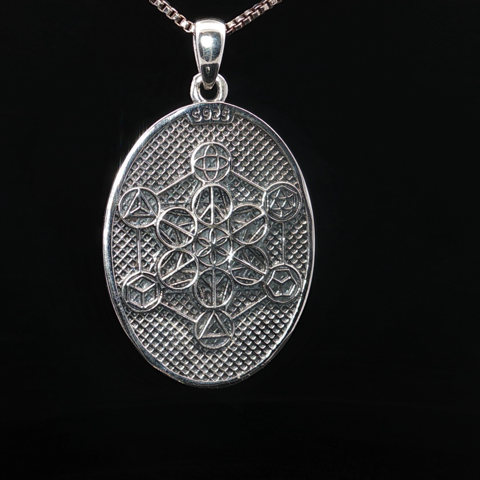 Sterling Silver Archangel Metatron Pendant Necklace