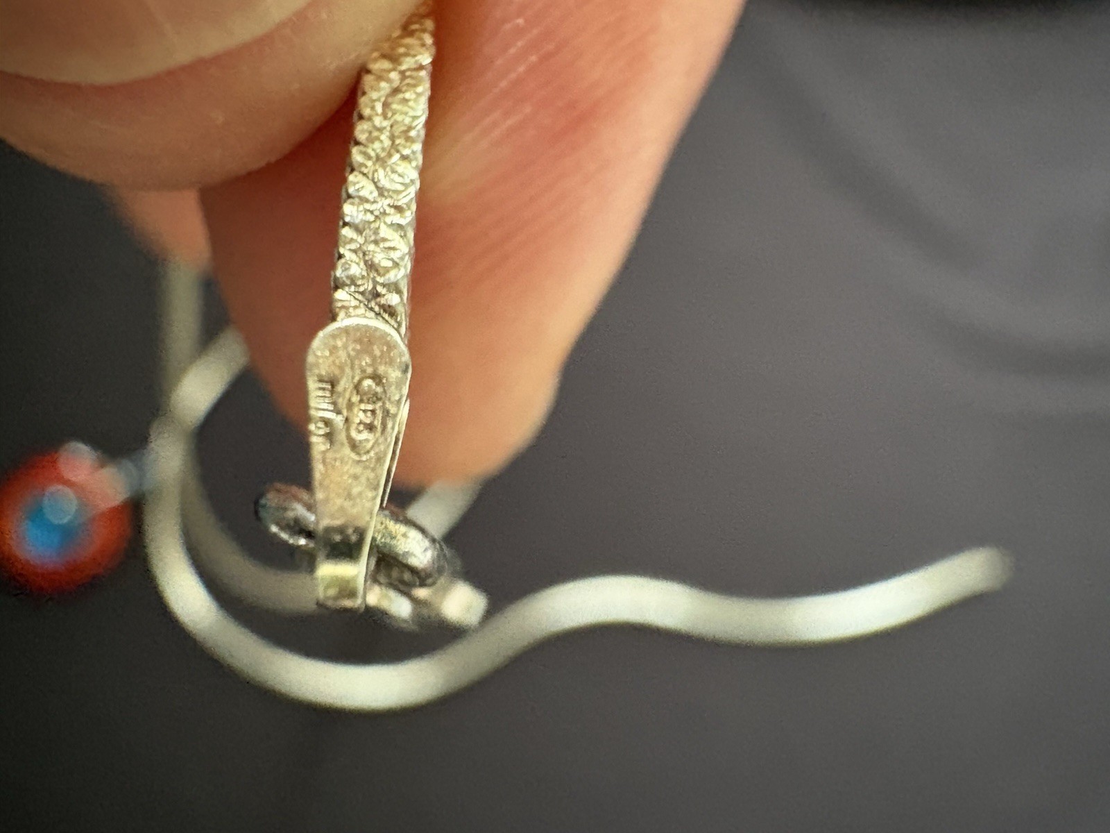 Eye Candy Signed Glass Pendant .925 Sterling Silver Box Chain Necklace 24”