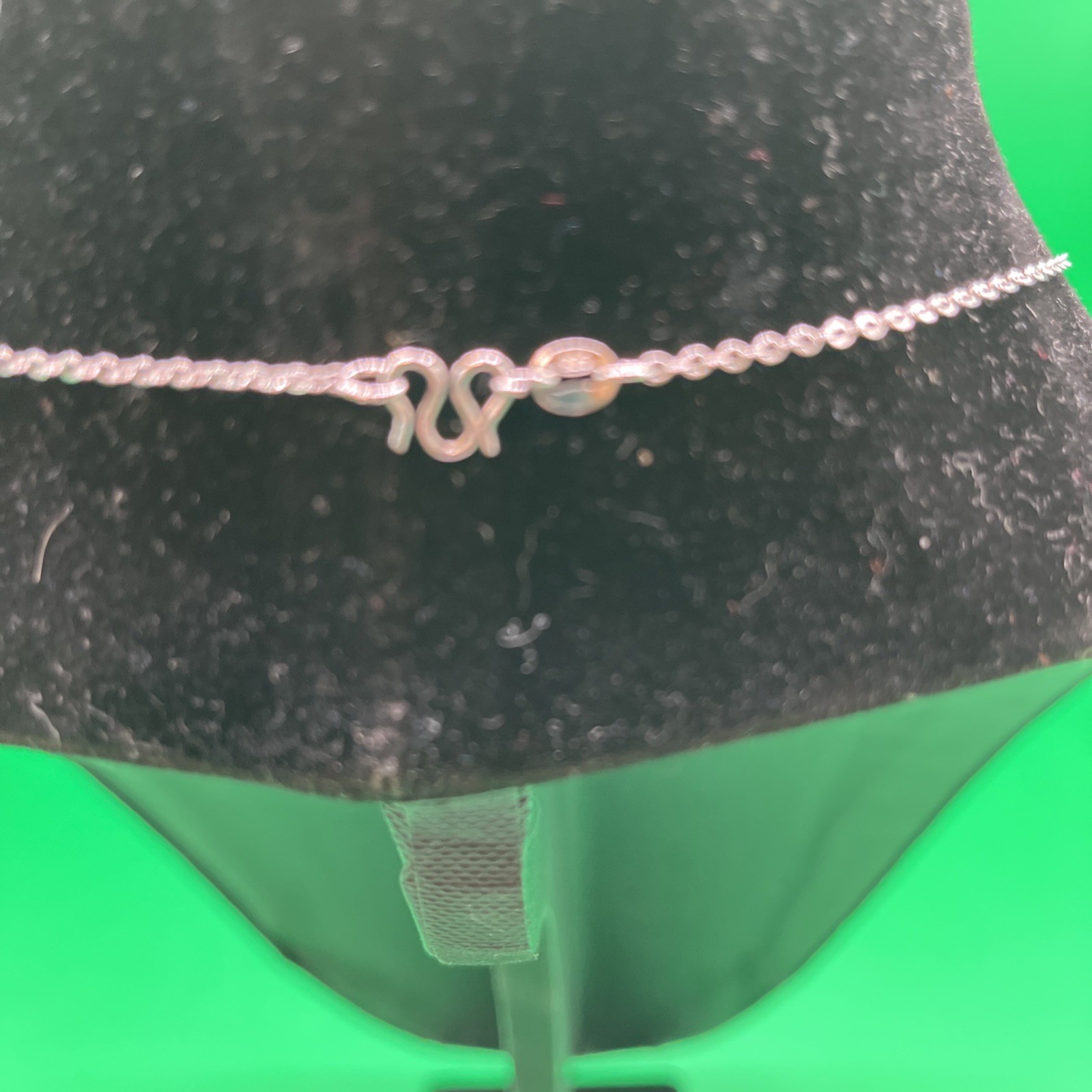 925 Silver Chain 18k White Gold Amithyst 16 In Chain