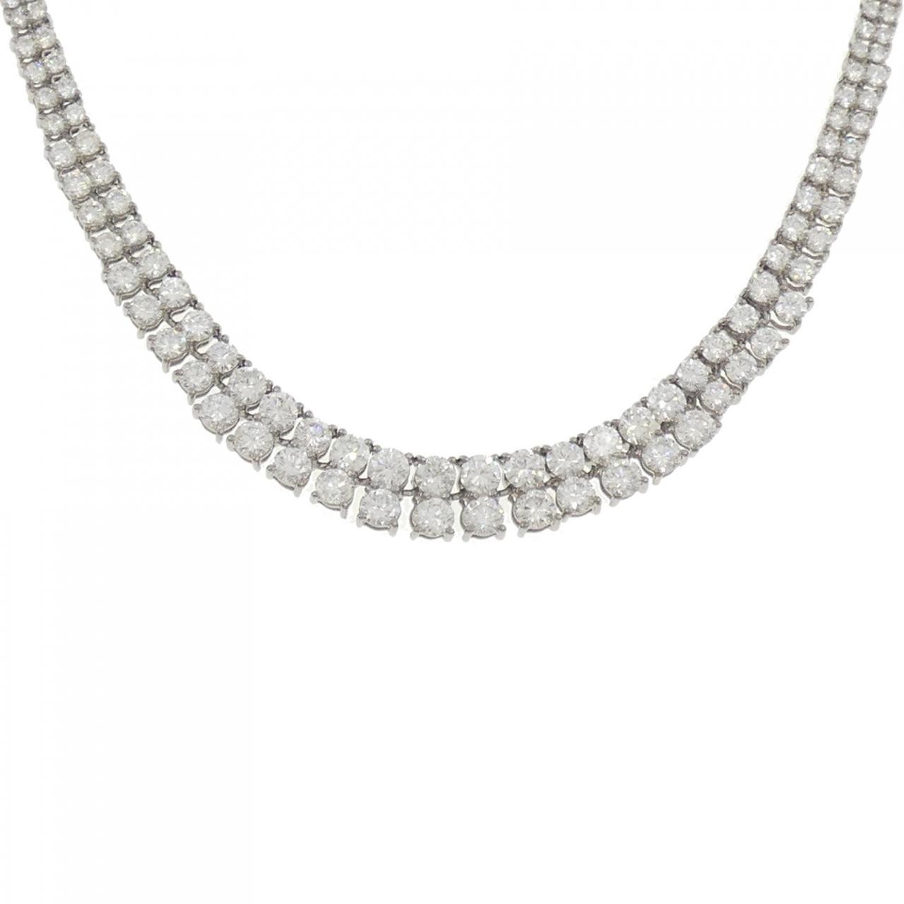 Authentic PT850 Diamond Necklace 10.01CT #246-000-448-4172