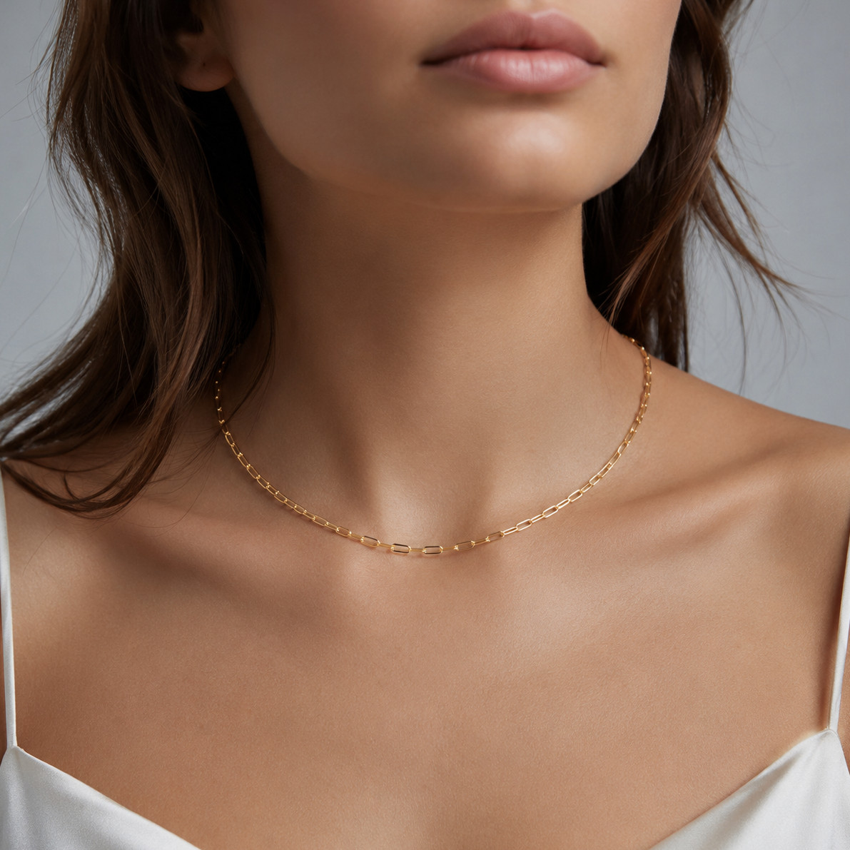 14/20 Gold Filled Paperclip Chain Necklace – 2.8mm