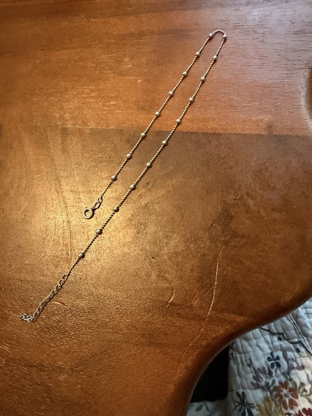 Sterling Silver 925 Station Ball Choker Necklace Chain