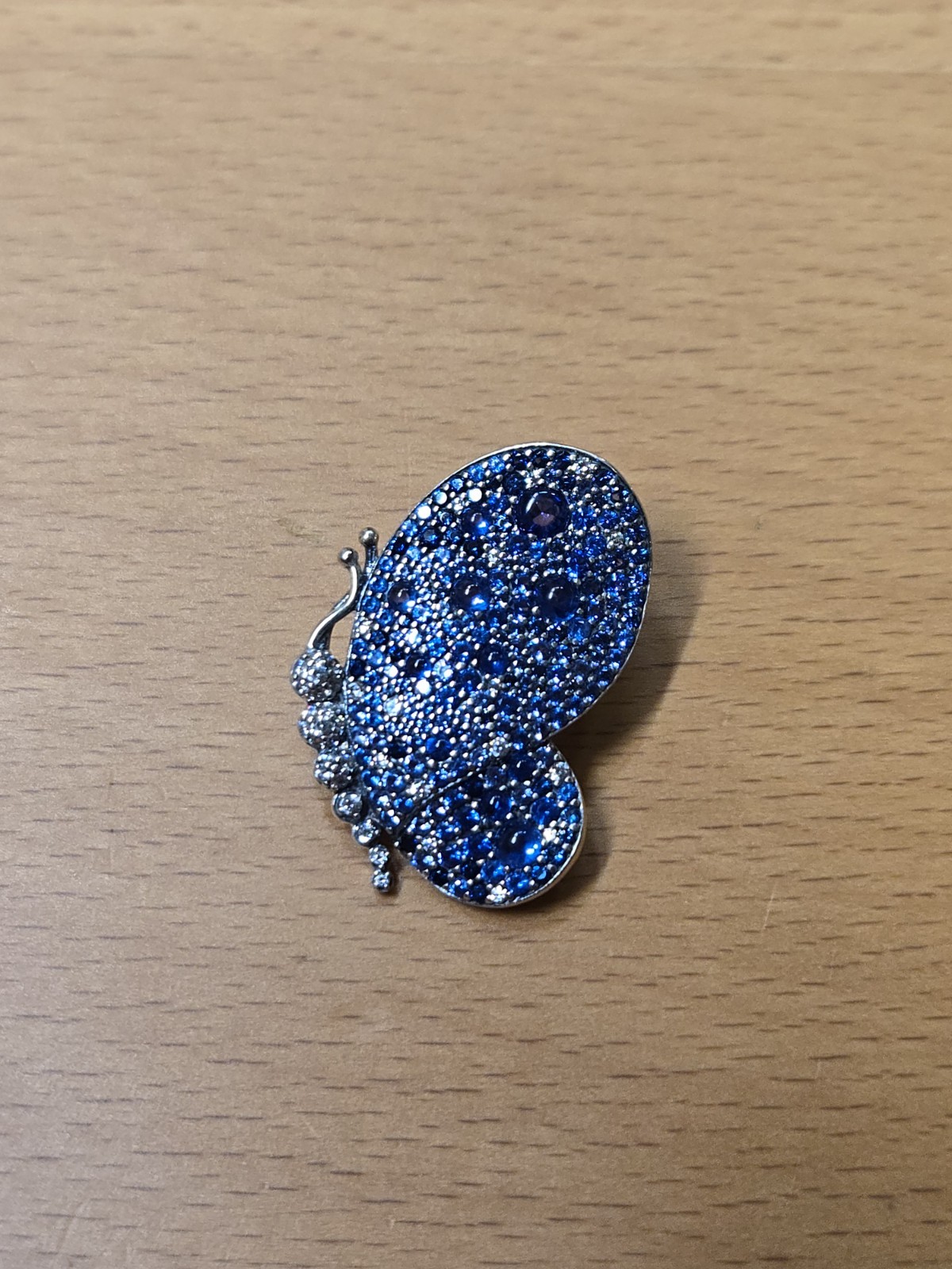 Pandora Blue Pave Butterfly Brooch Pendant S925 ALE Sterling 697996NCB