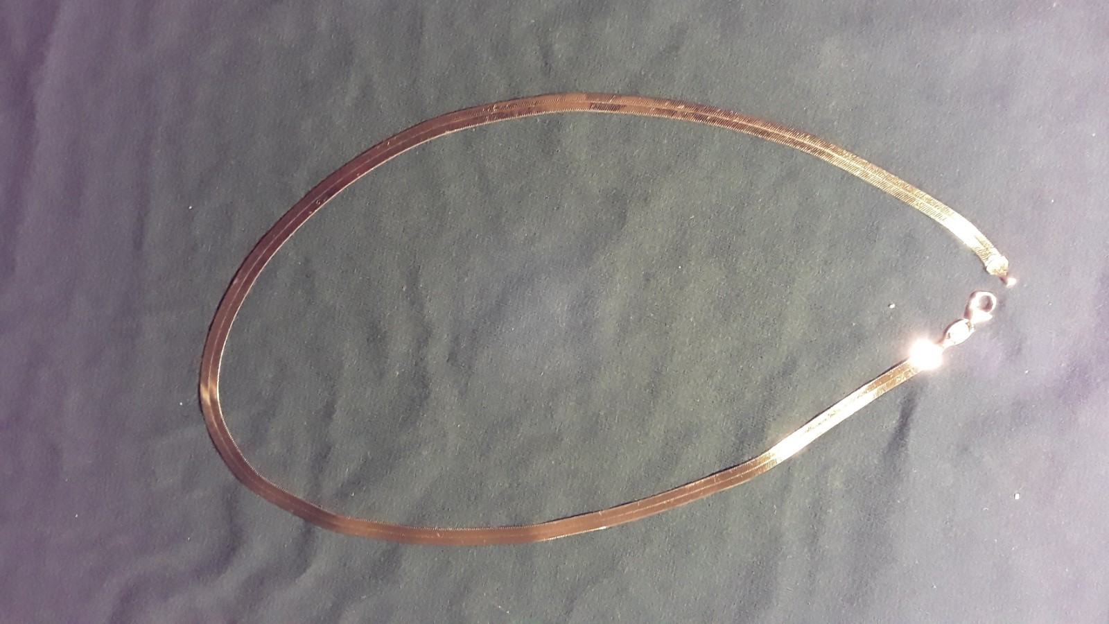 Aurafin 14K Solid Gold Herringbone Necklace 5MM X 20 Inches