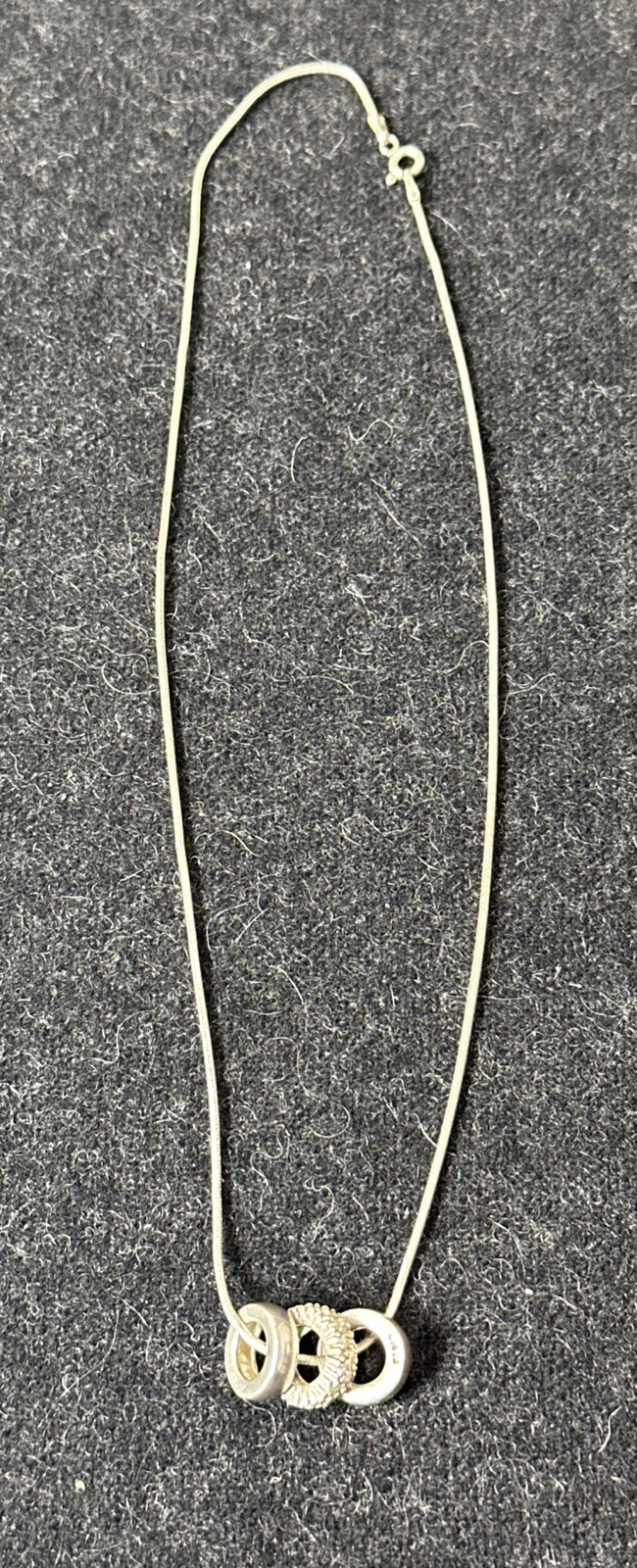 **STERLING SILVER** Women’s 30th Birthday ‘Triple Ring’ Necklace