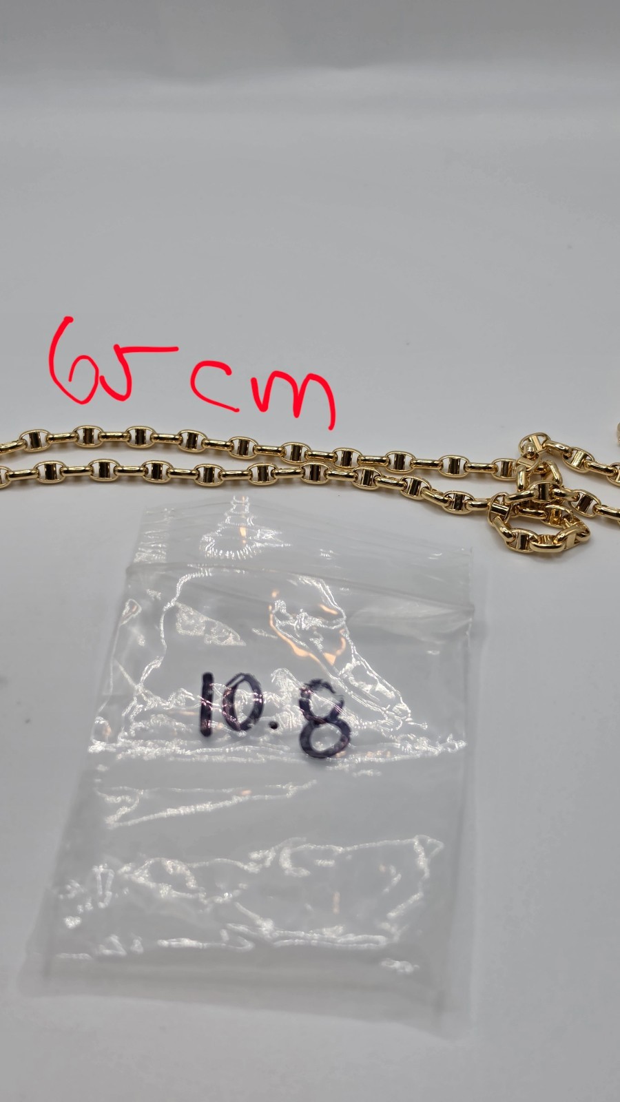 18K Yellow Gold Mariner Link Chain Necklace 65 cm 10.80g Lobster Clasp