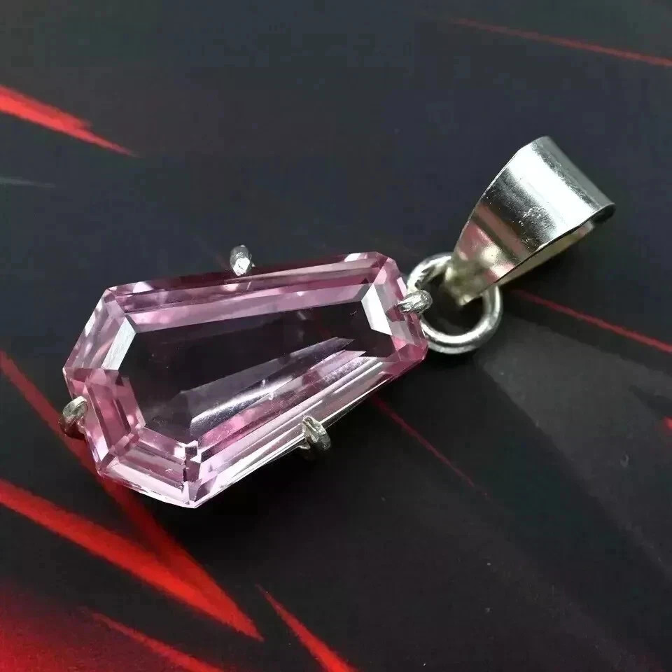 20.11 Ct Natural Fancy Padparadscha Sapphire 925 Silver Pendant Certified Gem