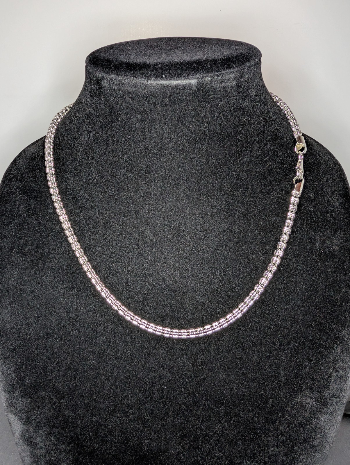 Solid 925 Sterling Silver 20in 4.0mm Ice Barrel / Ice Link Chain Necklace