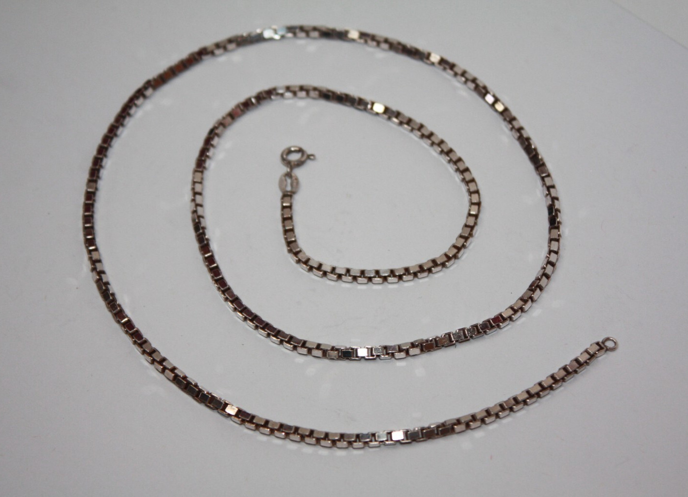 Designer Sterling Silver 3mm Box Link Chain Necklace 24″ [065GRA]