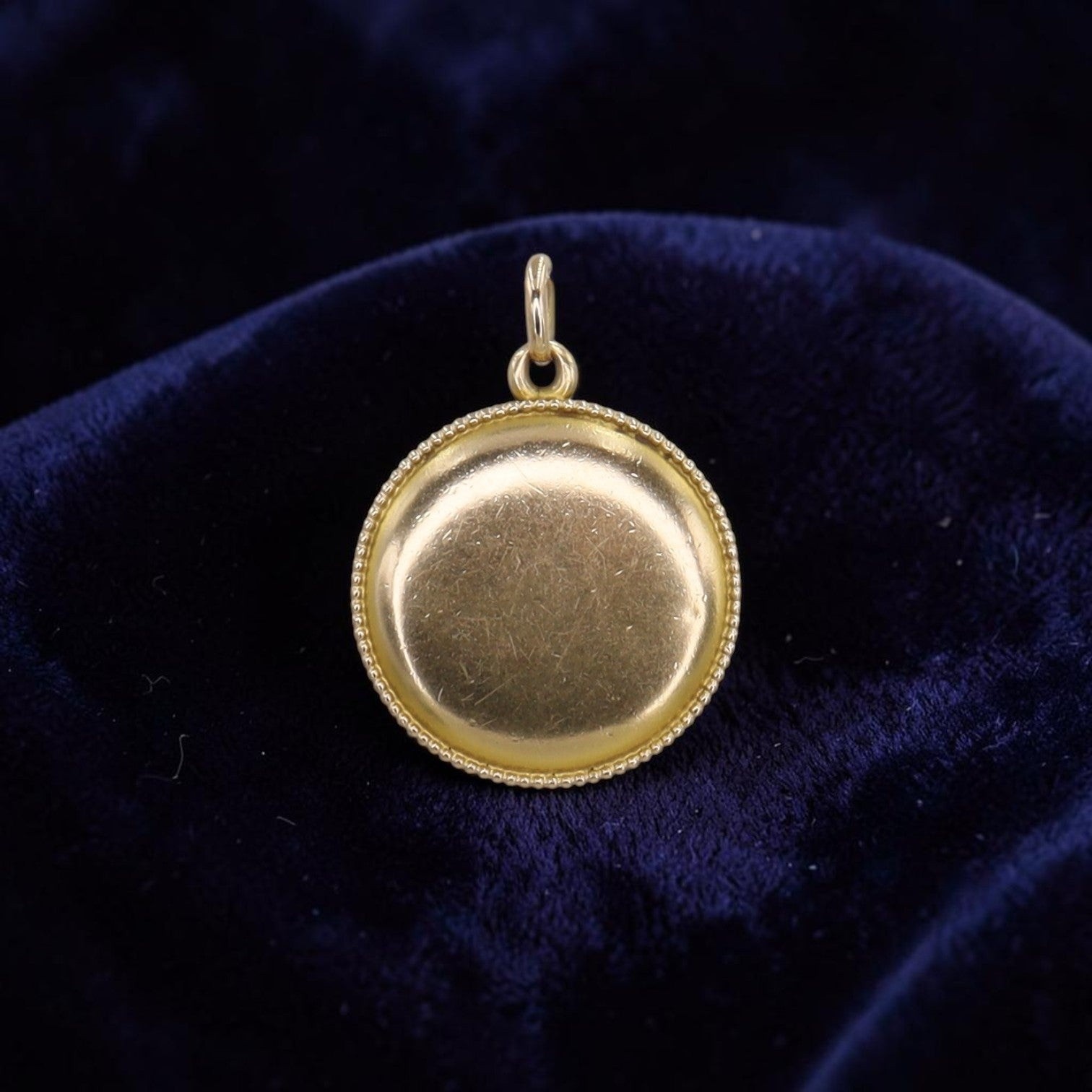Antique Victorian 14k Gold Locket | Coin Edge | Engraved Monogram EJR | Petra