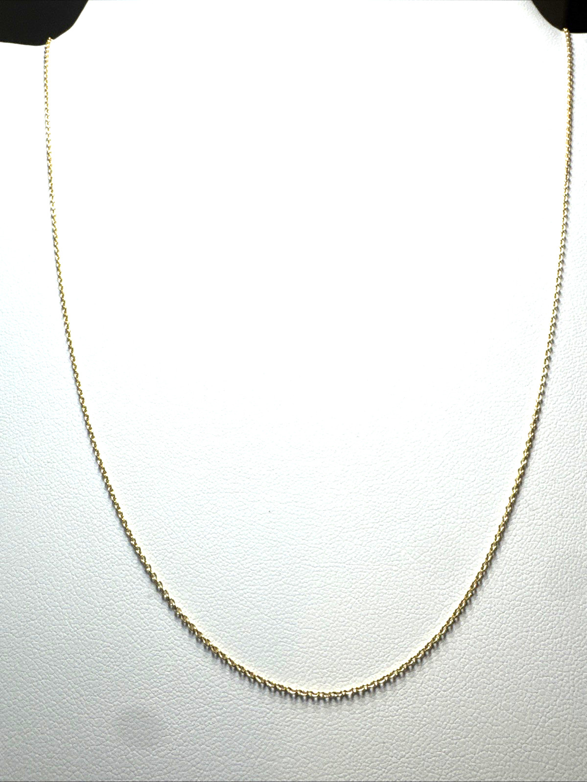Real 10K Yellow Gold 18” Cable Chain Necklace 1mm Dainty Italy Solid Gold New