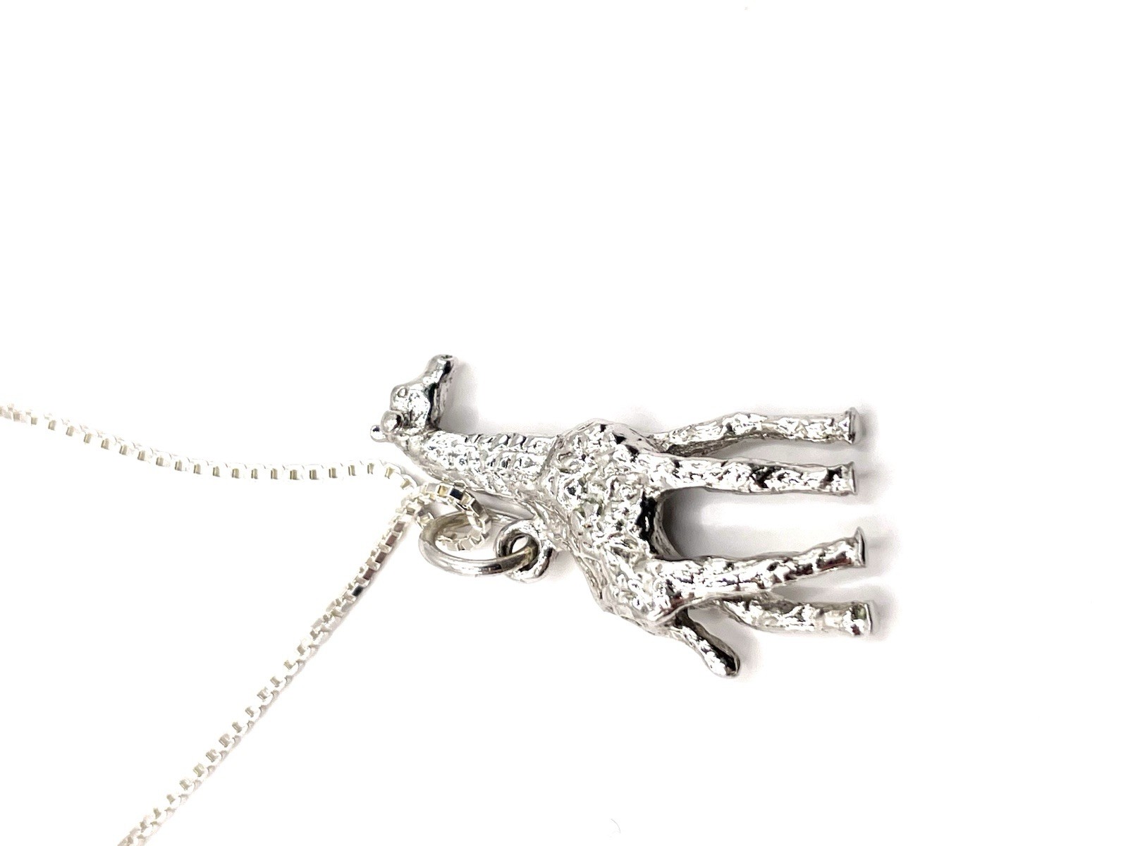Sterling Silver Giraffe Pendant Necklace