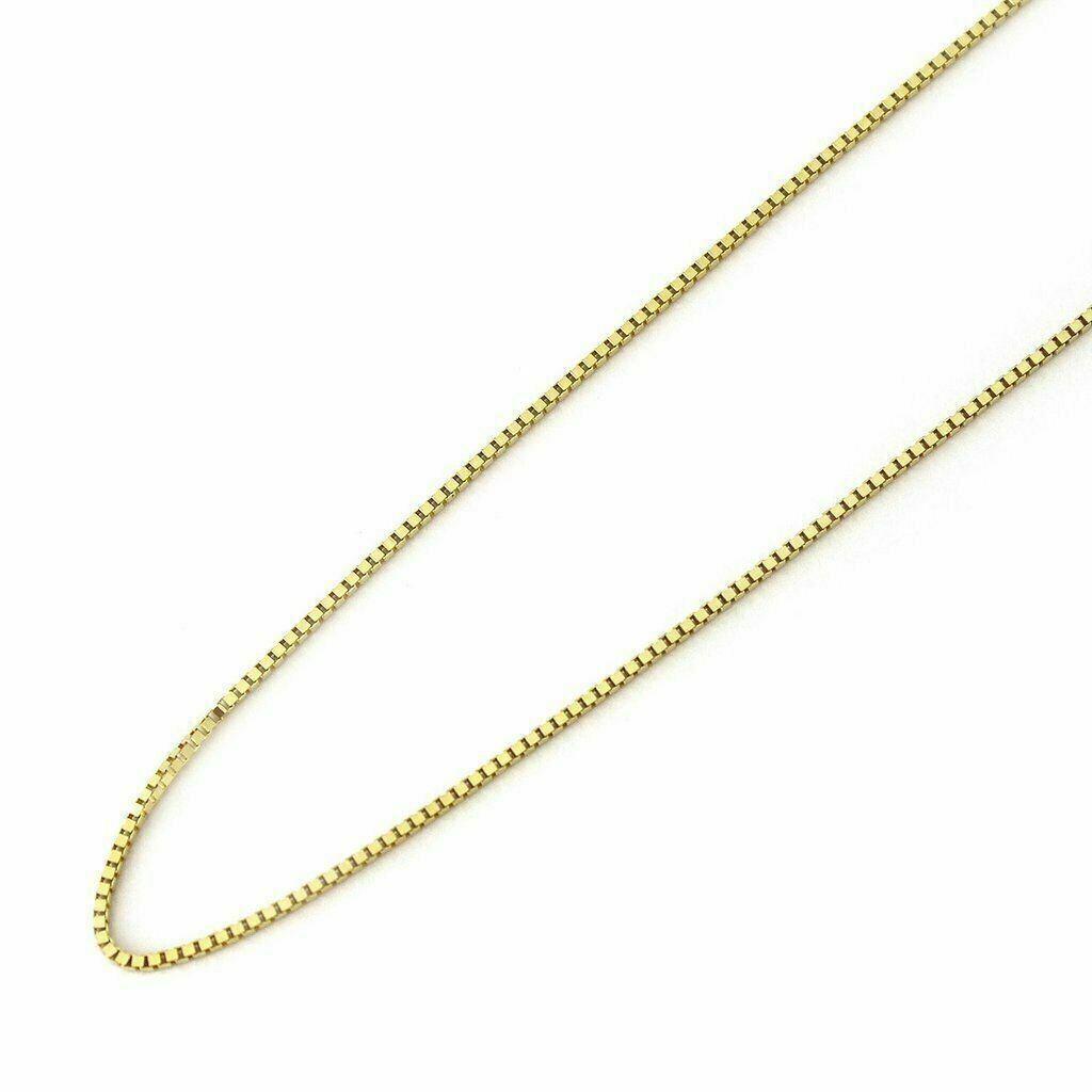 14K Solid Yellow Gold Box Necklace Chain With Lobster Clasp 16″ 18″ 20″ 22″ 24″