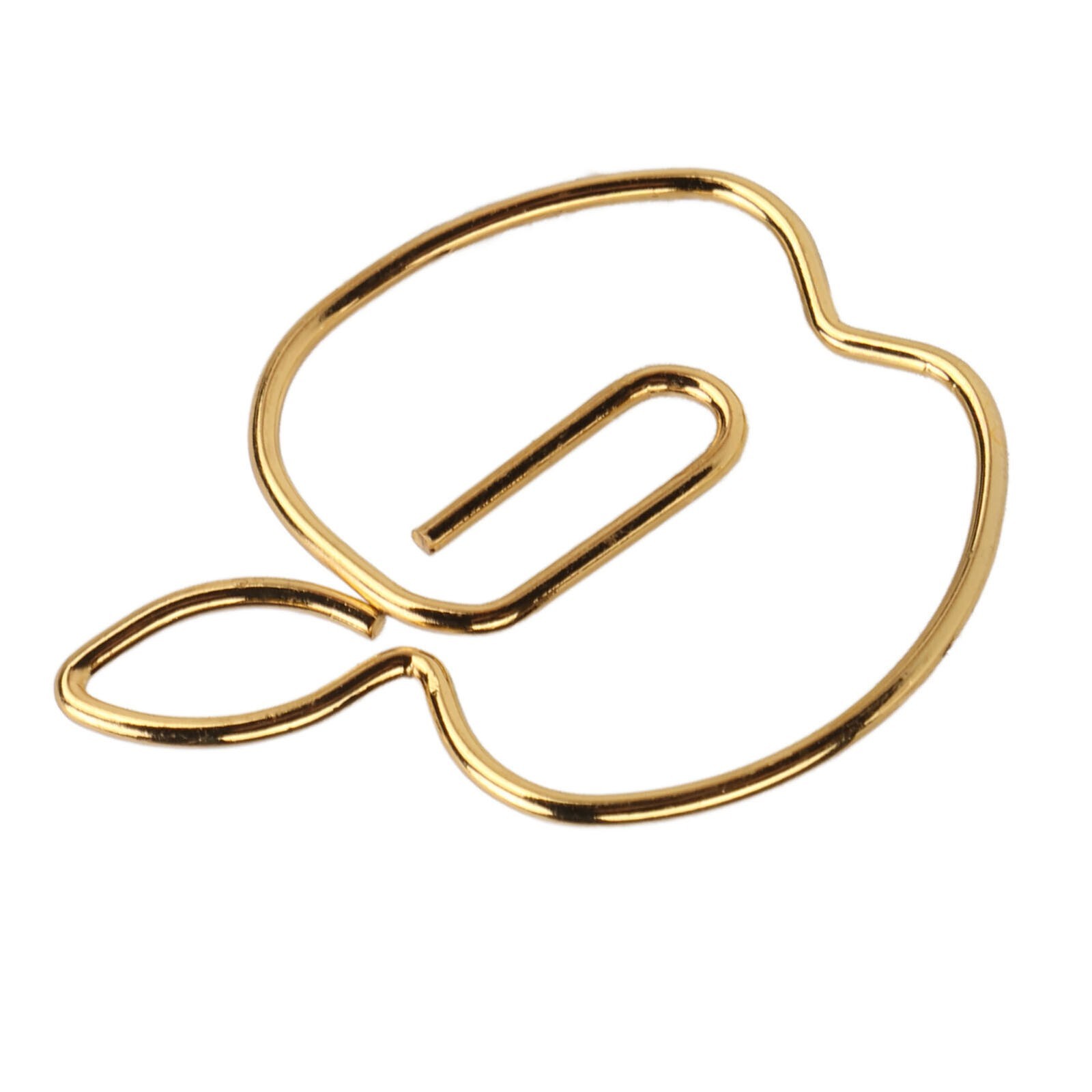 40Pcs Paper Clip Golden Apples Shape Creativity Personality Large Size Craft