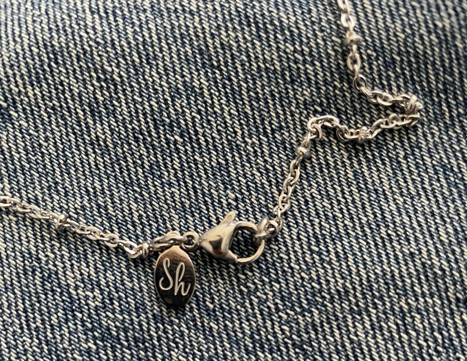 Long Silver Necklace with Infinity Symbols Sterling Silver