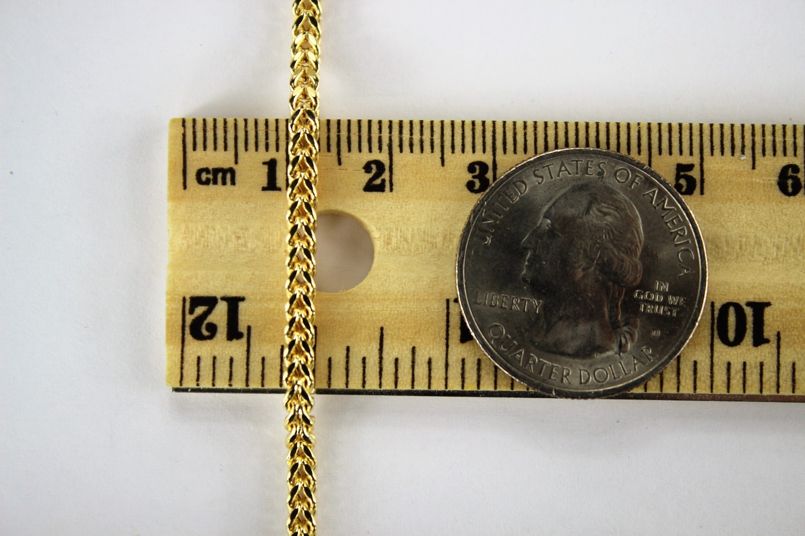 10K Yellow Gold Hollow Franco Necklace Chain Box Link Men Women 1.5mm~4mm 16~36″