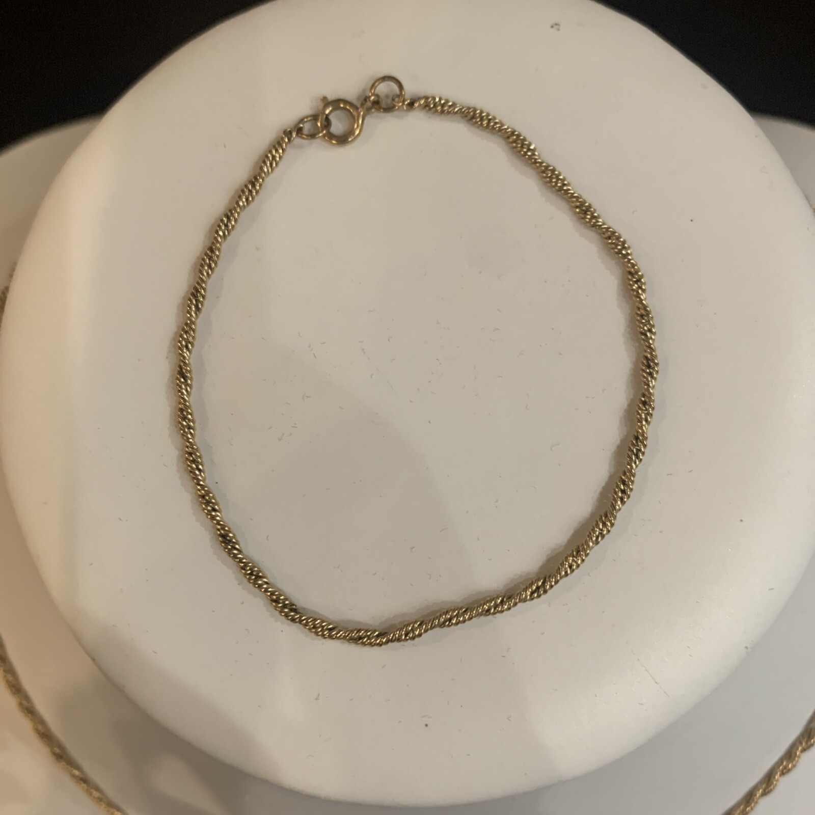 1/20 12k Gold Filled Rope Chain Necklace And Bracelet 7.86g 18.5 Inch 7 Inch