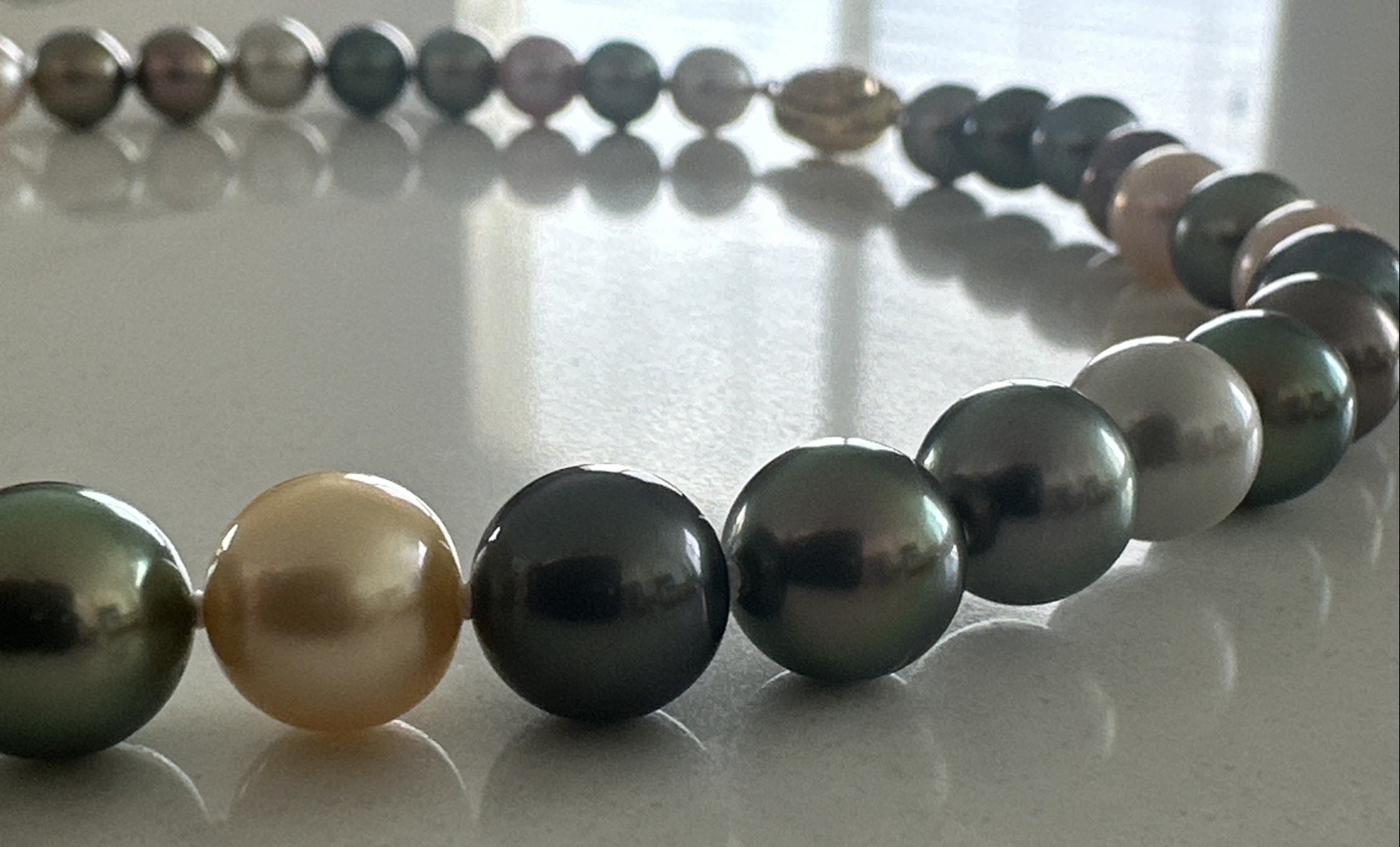 16″ South Sea & Tahitian Pearl Necklace – Graduated 43 Pearls – Appraised $7,250