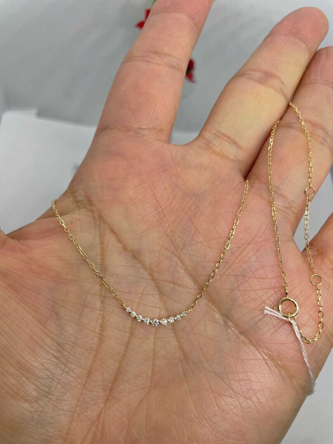 1Ct Lab Created Diamond Round Bar Pendant 14K Yellow Gold Plated 18″ Free Chain