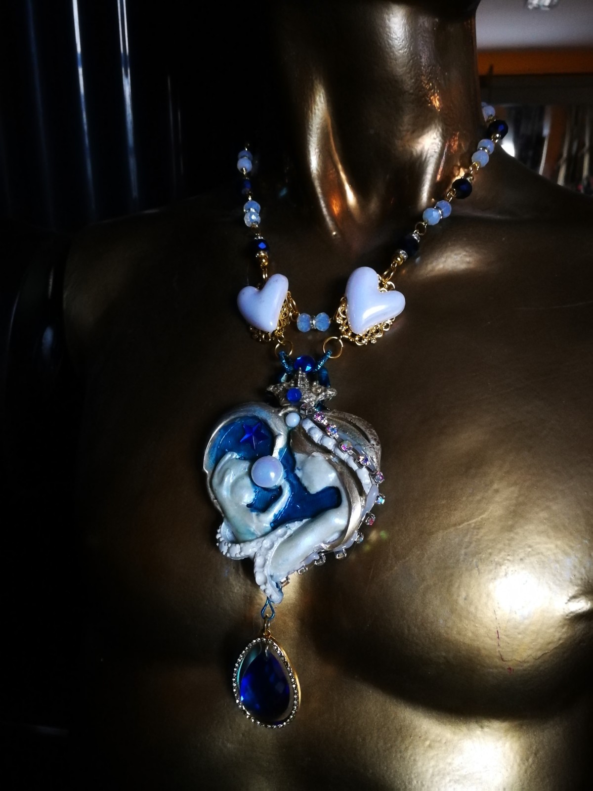 Luxury Fine Jewelry Statement Necklace Pendant Charm Belle Epoque Maternity Bib