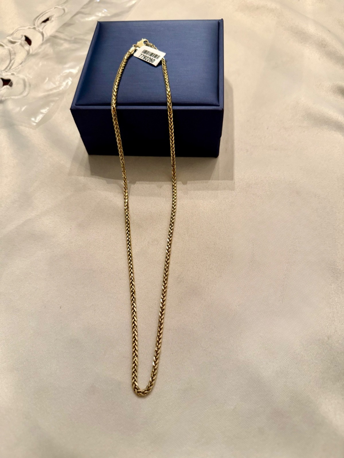 10K Yellow Pure Gold Palma Chain Necklace (20 Inches) (2.5mm, 5.2 Grams) NEW