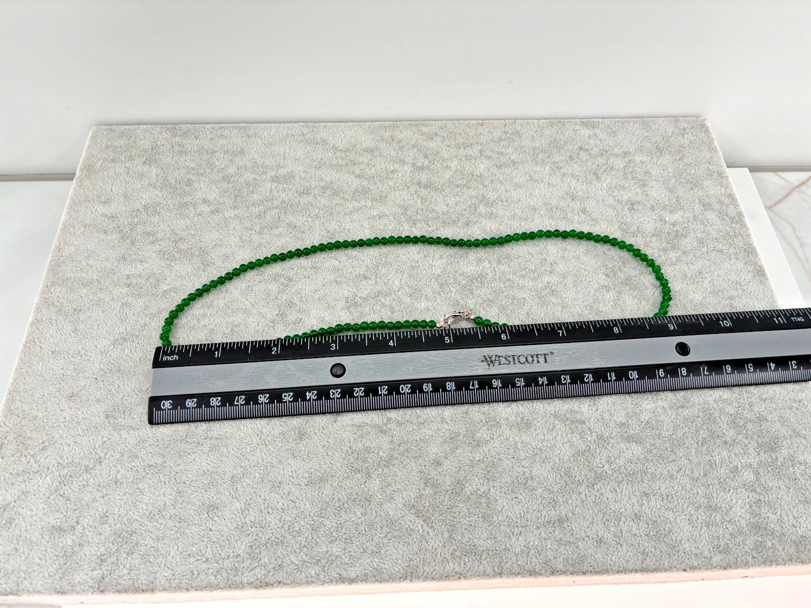 Nicky Butler 4mm Chalcedony Beaded Necklace Sterling Silver Adjusting Ball Bead