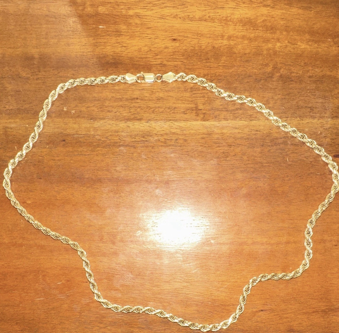 925 Sterling Silver Italian, Ralph Lauren Rope Chain Necklace, Lobster Clasp
