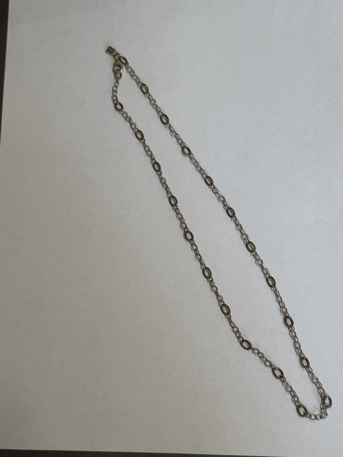 Waxing Poetic Sterling Silver Twisted Link And Brass 20 Inch Chain Necklace