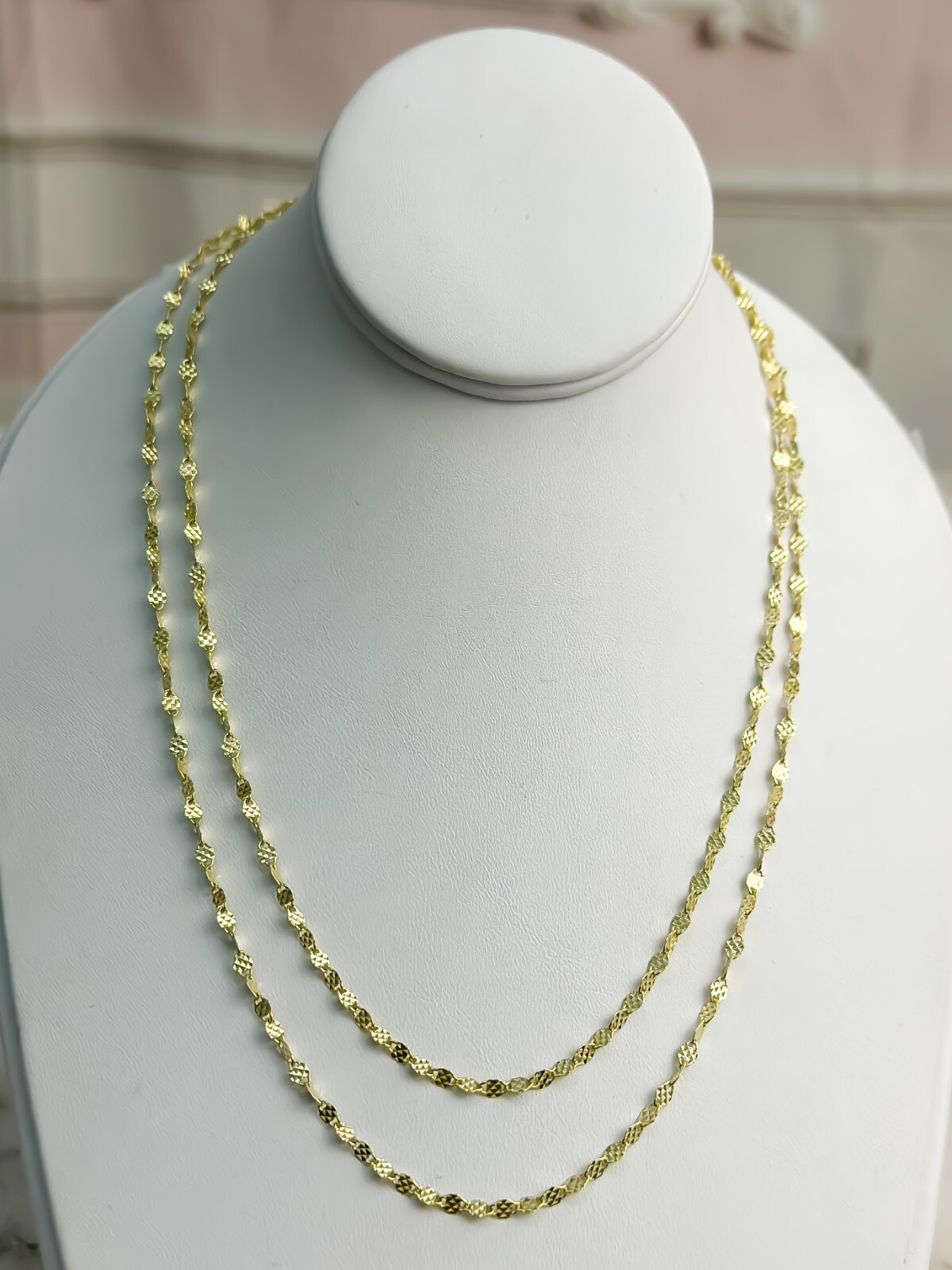 Solid 14K Gold Fancy Fine Chain Necklace 2.5mm 16″ – Italian Jewelry