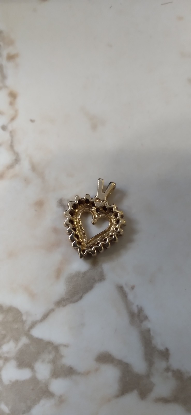Vintage 10k Yellow Gold 20 Melee Diamond Heart Charm 2 Grams 😘 Sweetheart 😚