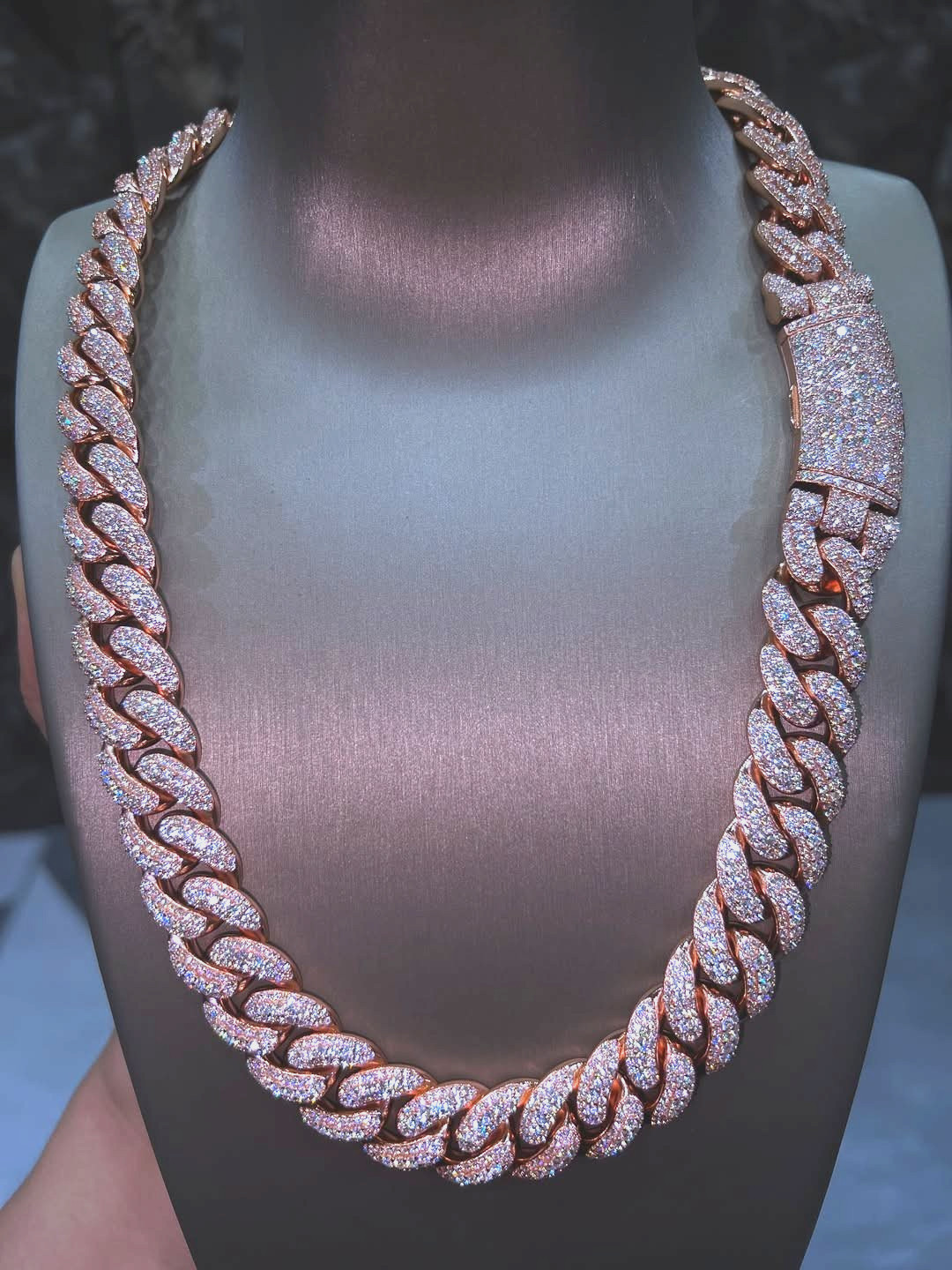 PASS TESTER 16mmX 24inch MOISSANITE Miami Cuban Link Chain 925 Silver Necklace